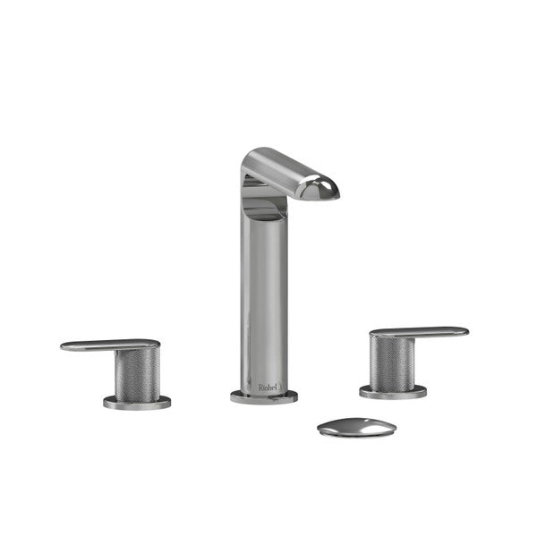 Riobel Ciclo Collection 8" Lavatory Widespread Bathroom Faucet With With Knurled Lever Handles - Chrome Riobel