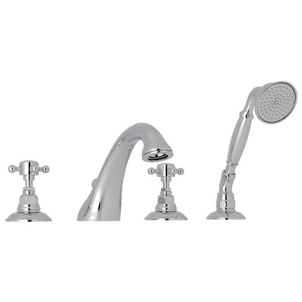 Rohl Viaggio 4-Hole Deck-mount Tub Filler A1464XMAPC ROHL